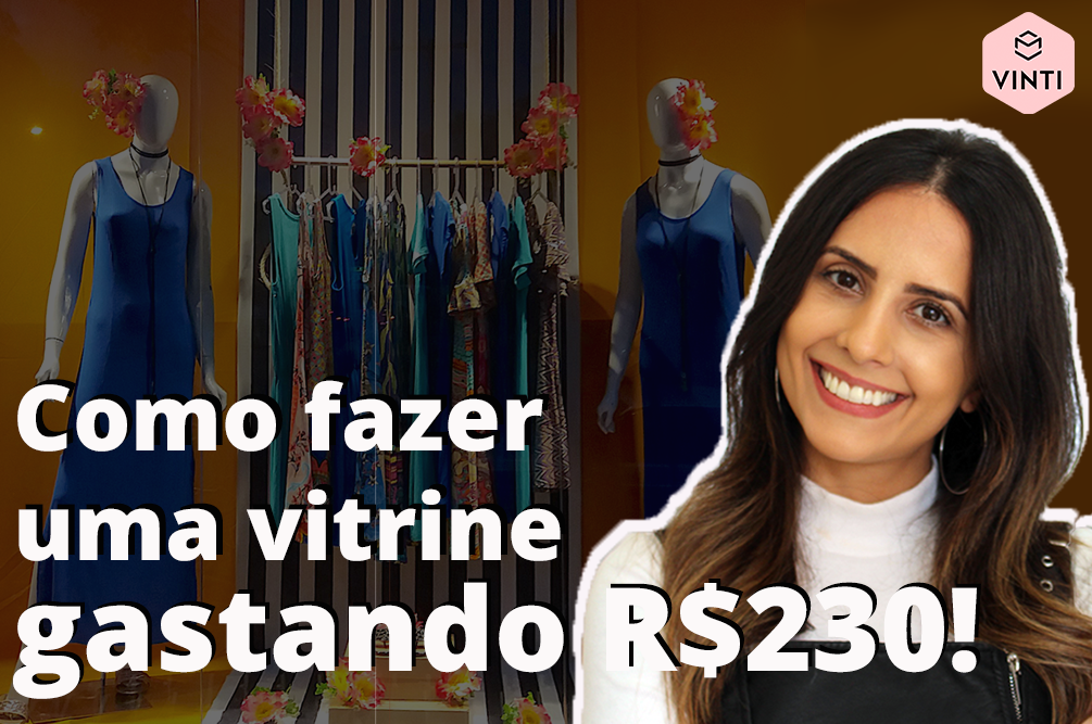 decoração simples vitrine